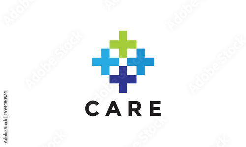 Logo vector minimalist design hospital healthcare pharmaceutical service medical doctor concept