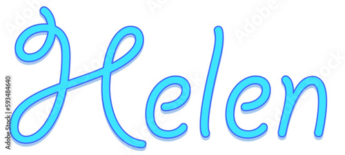 Helen - light blue color - female name - sparkles - ideal for websites, emails, presentations, greetings, banners, cards, books, t-shirt, sweatshirt, prints

