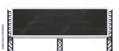 blank big sign board on transparent background png file