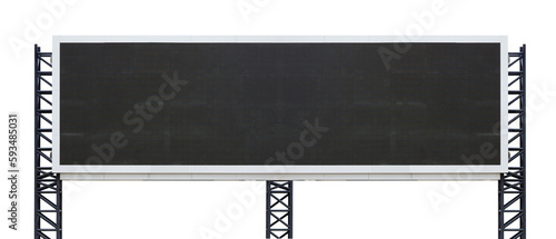 Photography blank big sign board on transparent background png file