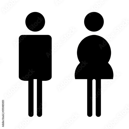 Male and female sign on transparent background png file
