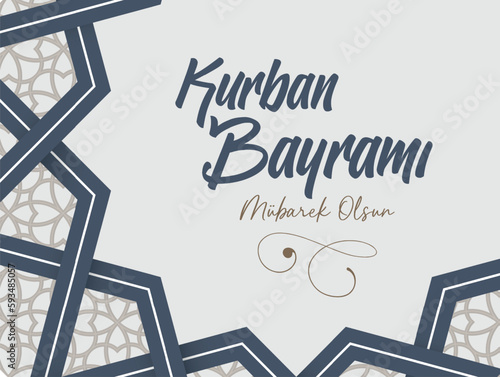 Kurban Bayramınız Mübarek Olsun typographic holiday texts translation: happy eid al-adha