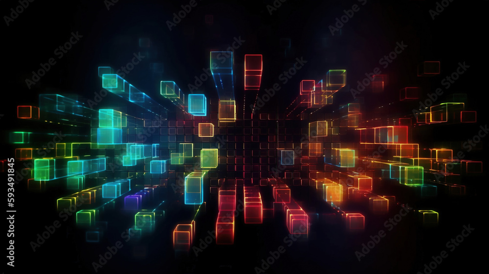 Obraz premium A Multicolored abstract background. AI Generative