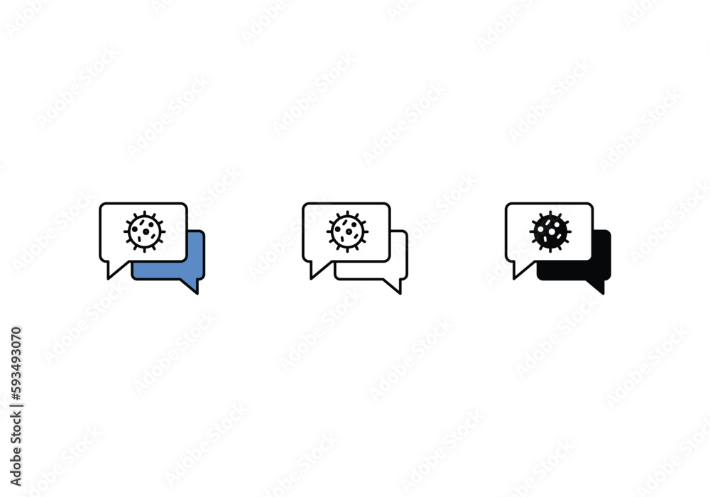 Infected Message icon vector stock. Infected Message icon vector stock.