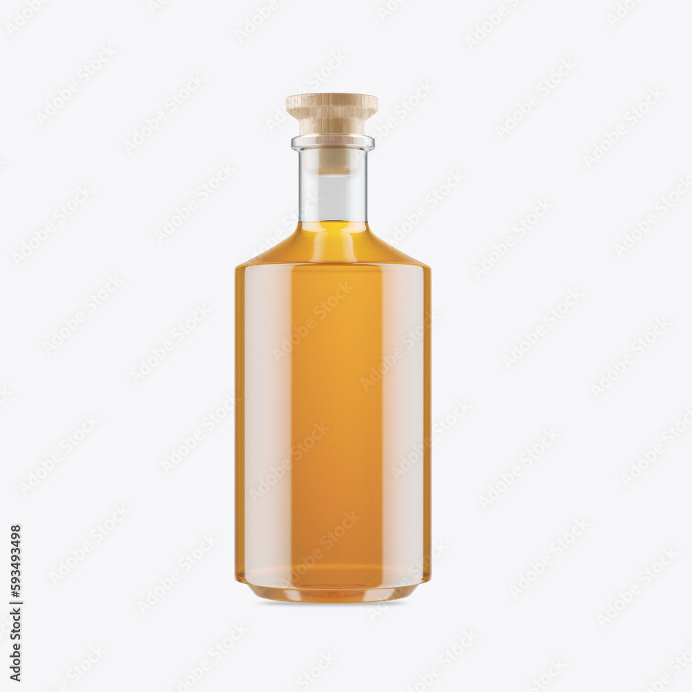 Whiskey Glass Bottle Mockup. 3D render Whiskey Glass Bottle Mockup. 3D render