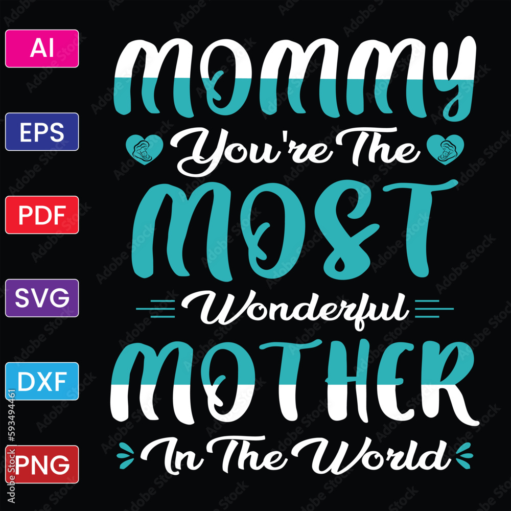 MOMMY YOU'RE THE MOST WONDERFUL MOTHER IN THE WORLD