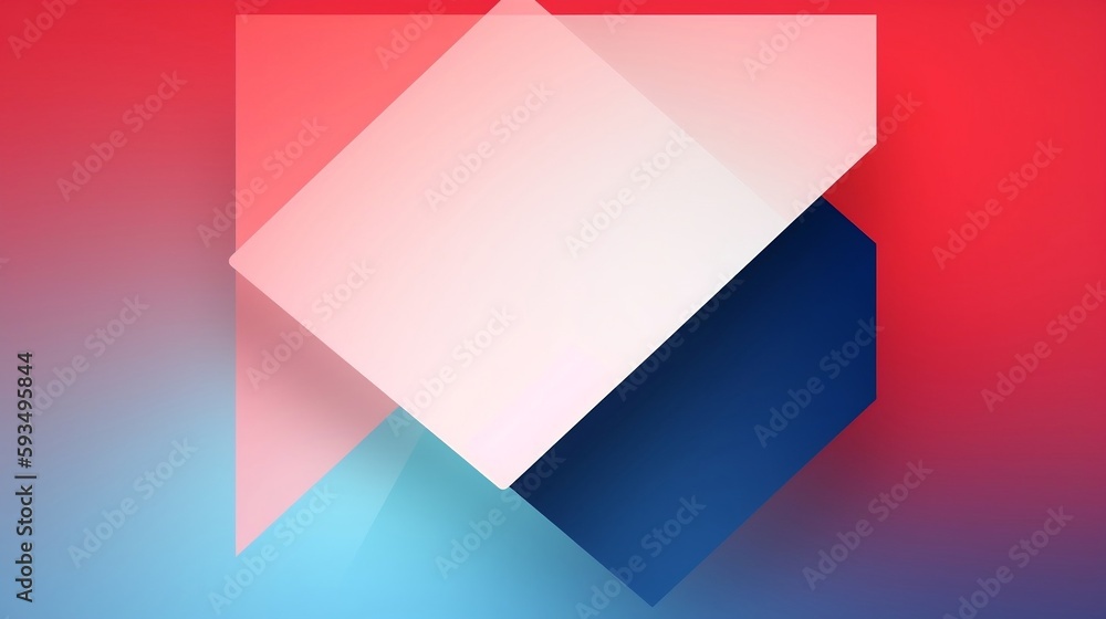 red blue two tone gradient abstract square with a white hue background, vector illustration. generative AI red blue two tone gradient abstract square with a white hue background, vector illustration. generative AI