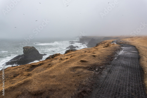 Arnartsapi Cliff Viewpoint, Iceland. photo