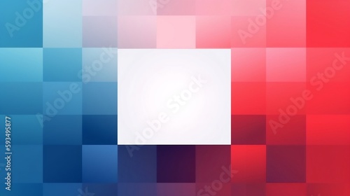 red blue two tone gradient abstract square with a white hue background, vector illustration. generative AI