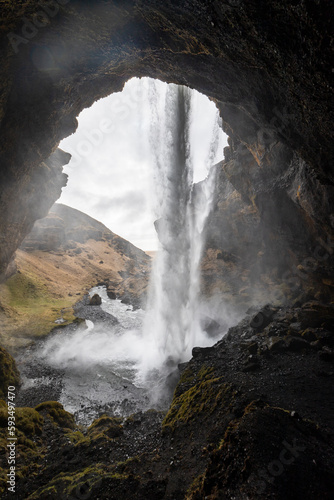 Kvernufoss waterfall  Iceland