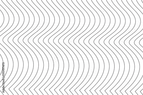 Abstract wavy black and white curve liens background.