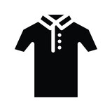 polo shirt solid icon illustration vector graphic