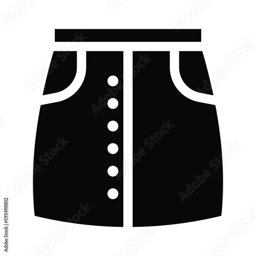 skirt solid icon illustration vector graphic