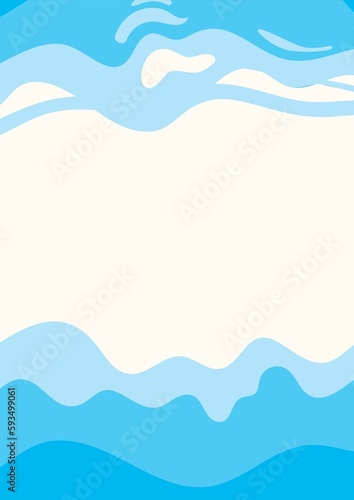 Bright and shaded atmosphere summer sea background illustration