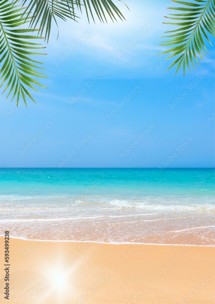 Bright and shaded atmosphere summer sea background illustration