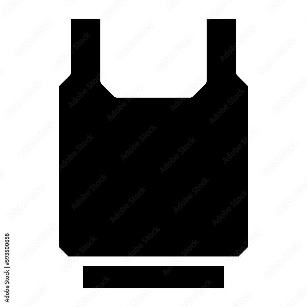 Obraz premium plastic bag glyph 