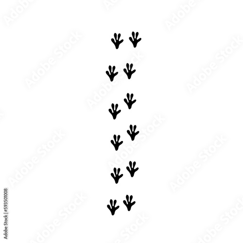 Lizard footprints silhouette