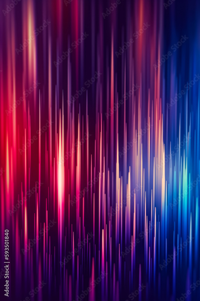 Colorful background with lines in the middle of the image and the colors of the rainbow in the background. Generative AI.