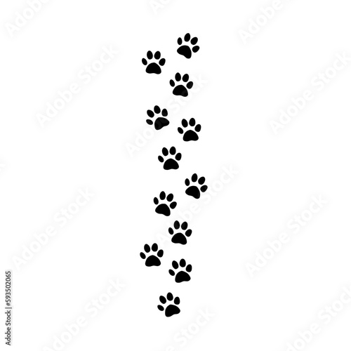 Fototapeta Naklejka Na Ścianę i Meble -  Jaguar footprints silhouette