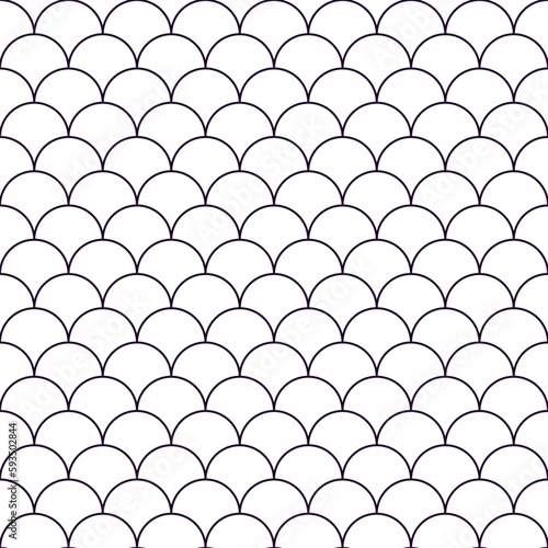 Fish scales seamless pattern illustration