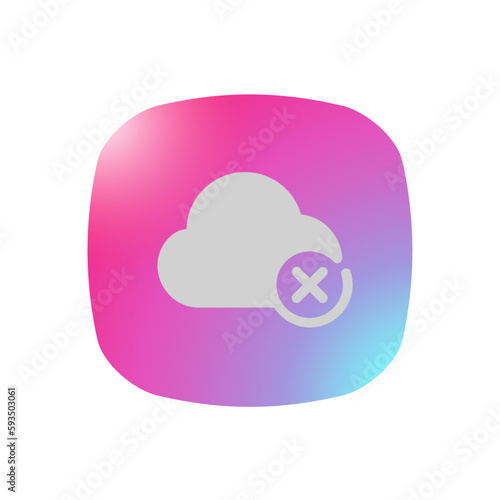 Delete Cloud Service - Pictogram (icon) 