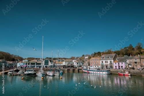 Padstow harbour on a sunny morning photo