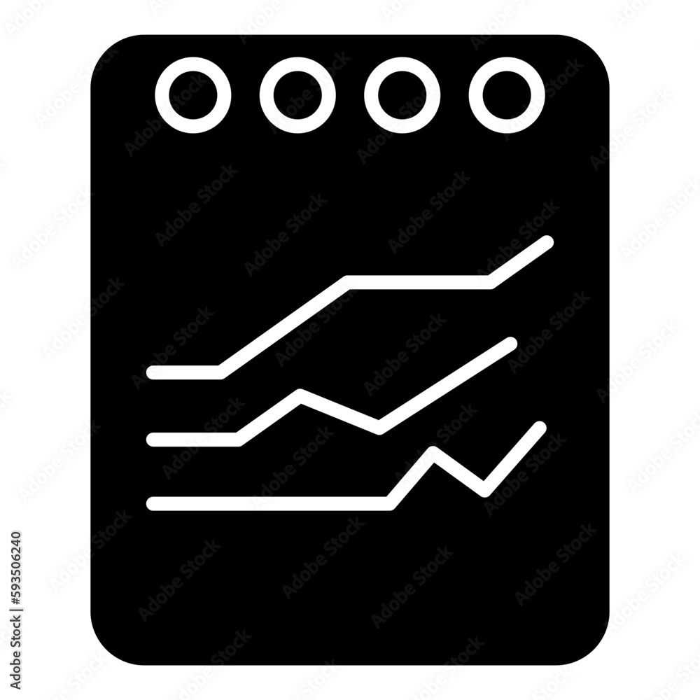 notepad graph icon notepad graph icon