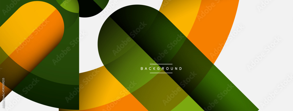 Geometric abstract background. Round shapes, circles, lines composition for wallpaper banner background or landing page Geometric abstract background. Round shapes, circles, lines composition for wallpaper banner background or landing page