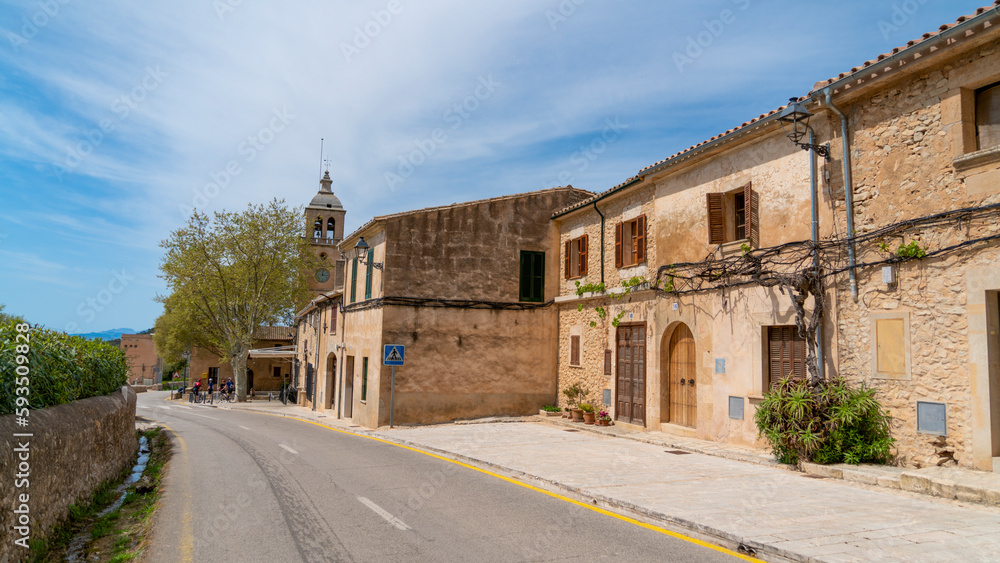 Street view in Randa in Mallorca