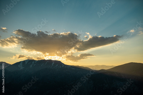 Beautiful Turkish mountains at sunset