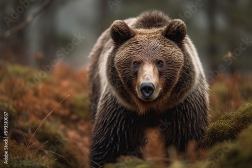 Capturing the grace and power of the Cantabrian brown bear photo