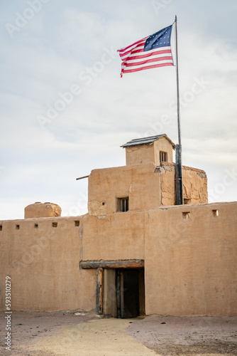 The American Flag Flying Above Bent's Old Fort National Historic Site, Colorado