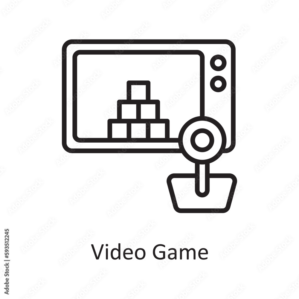 Video Game Vector Outline icon Design illustration. Gaming Symbol on White background EPS 10 File Video Game Vector Outline icon Design illustration. Gaming Symbol on White background EPS 10 File