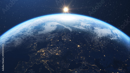 Fototapeta Naklejka Na Ścianę i Meble -  Beautiful planet earth seen from space