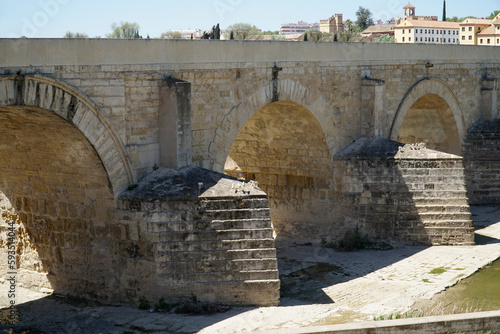Roman bridge on Guadalquivir River in Cordoba, Spain