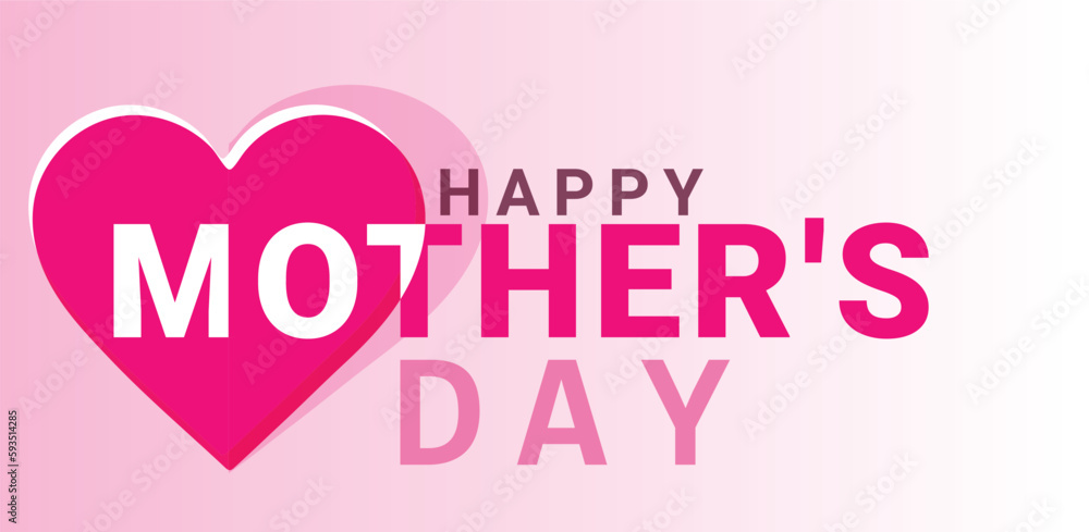 Happy Mother's day. Template for background, banner, card, poster. vector illustration.
