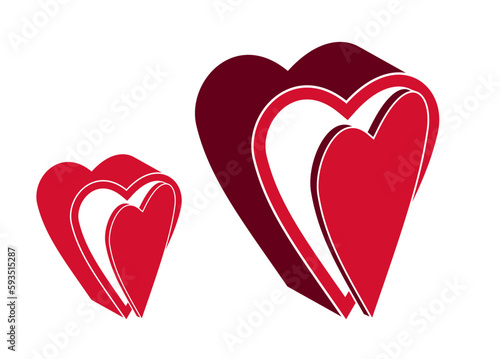 Heart open with door vector...