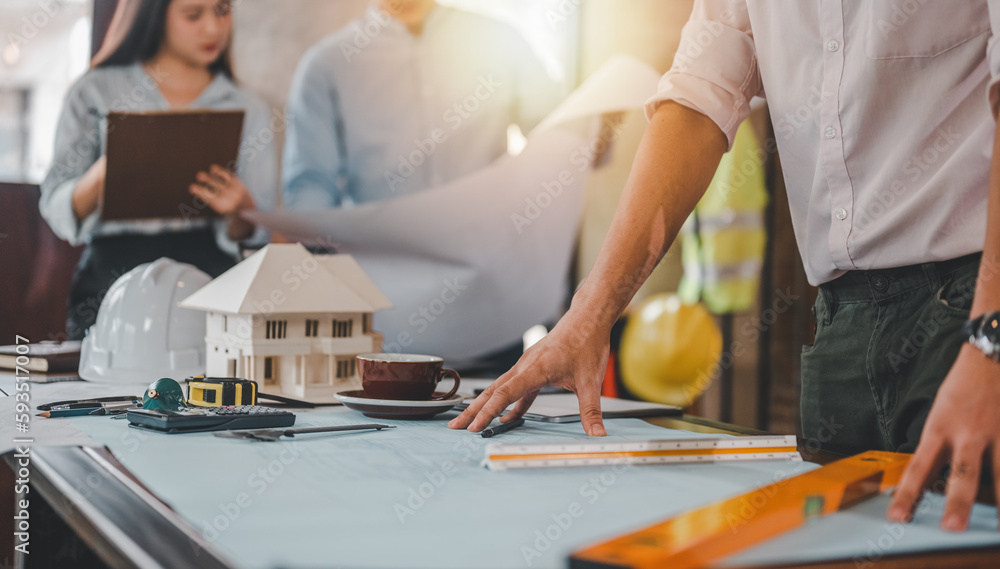 architect, blueprint, plan, project, engineer, professional, calculate ...