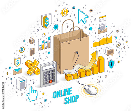 Online Shop concept, web st...