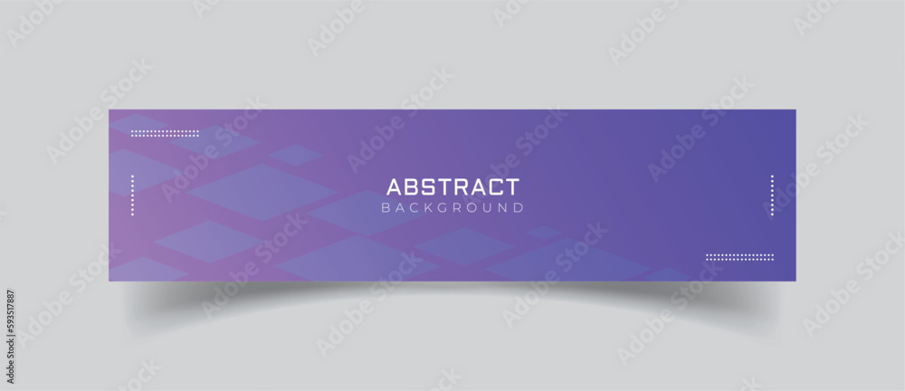 Naklejka premium Linkedin banner blue technology abstract background