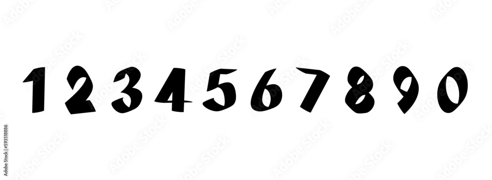 Handwritten Permanent Marker Numbers Transparent Calligraphic Vector Set PNG Handwritten Permanent Marker Numbers Transparent Calligraphic Vector Set PNG