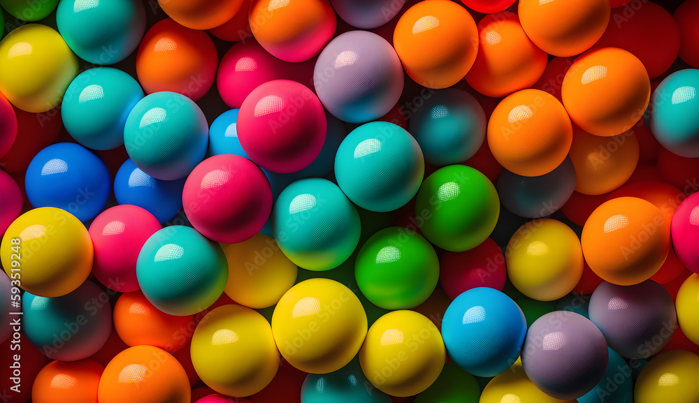 pile of colorful plastic balls ,generative ai pile of colorful plastic balls ,generative ai