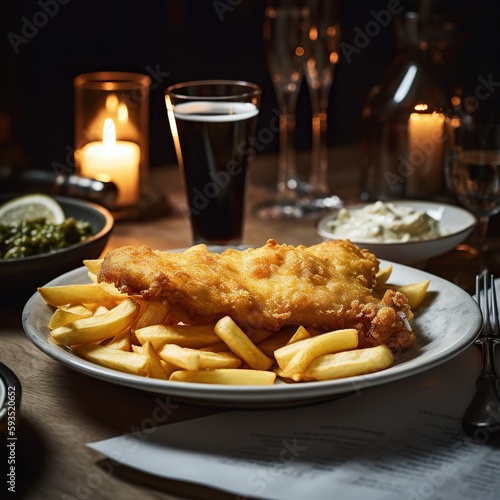 Classic British Fish and Chips Delight