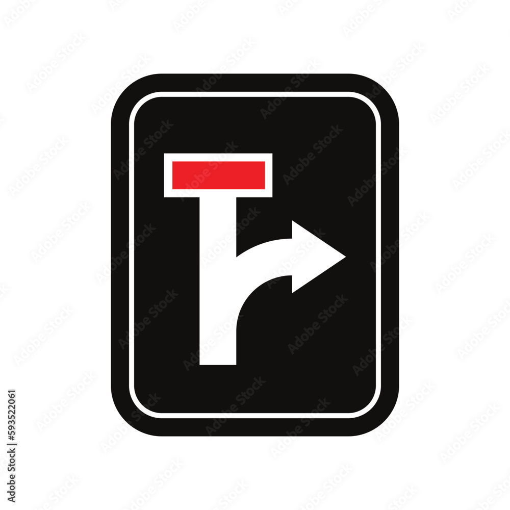 No through road traffic sign. Information for drivers board isolated on white background. vector illustration No through road traffic sign. Information for drivers board isolated on white background. vector illustration