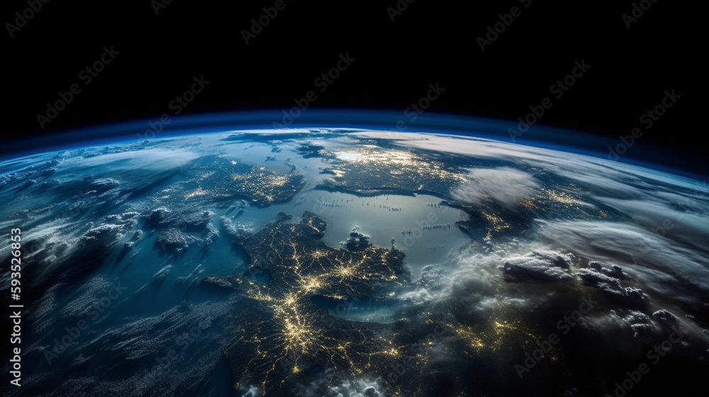 Fototapeta premium A Blue Oasis: A Captivating Close-Up of Earth's Atmosphere