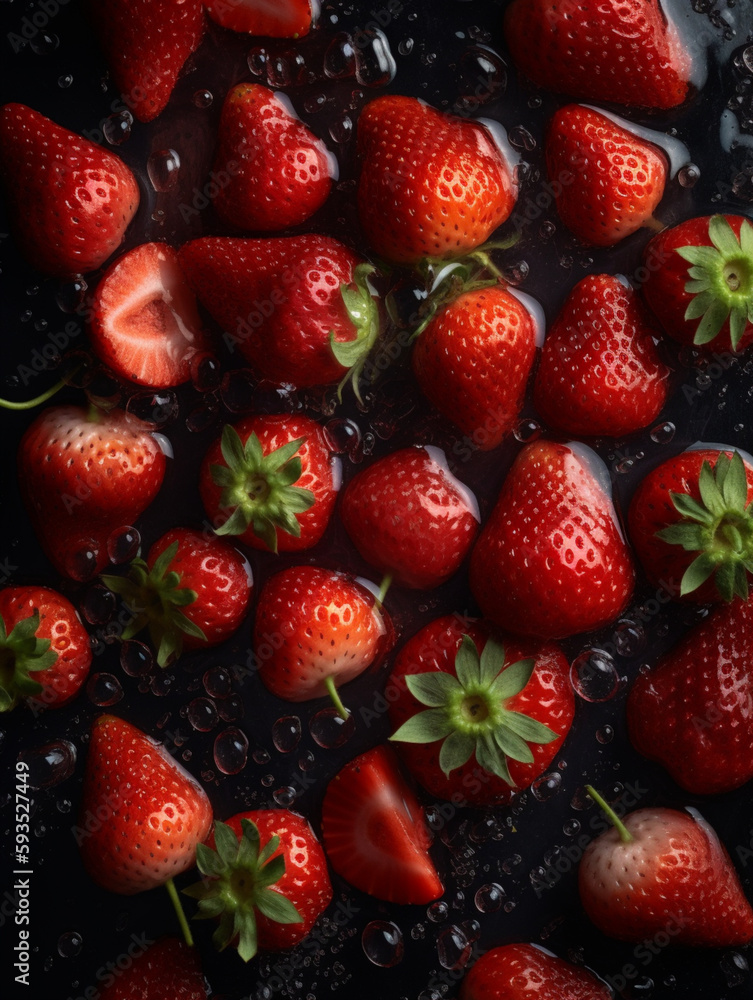 Fototapeta premium strawberries on a white background