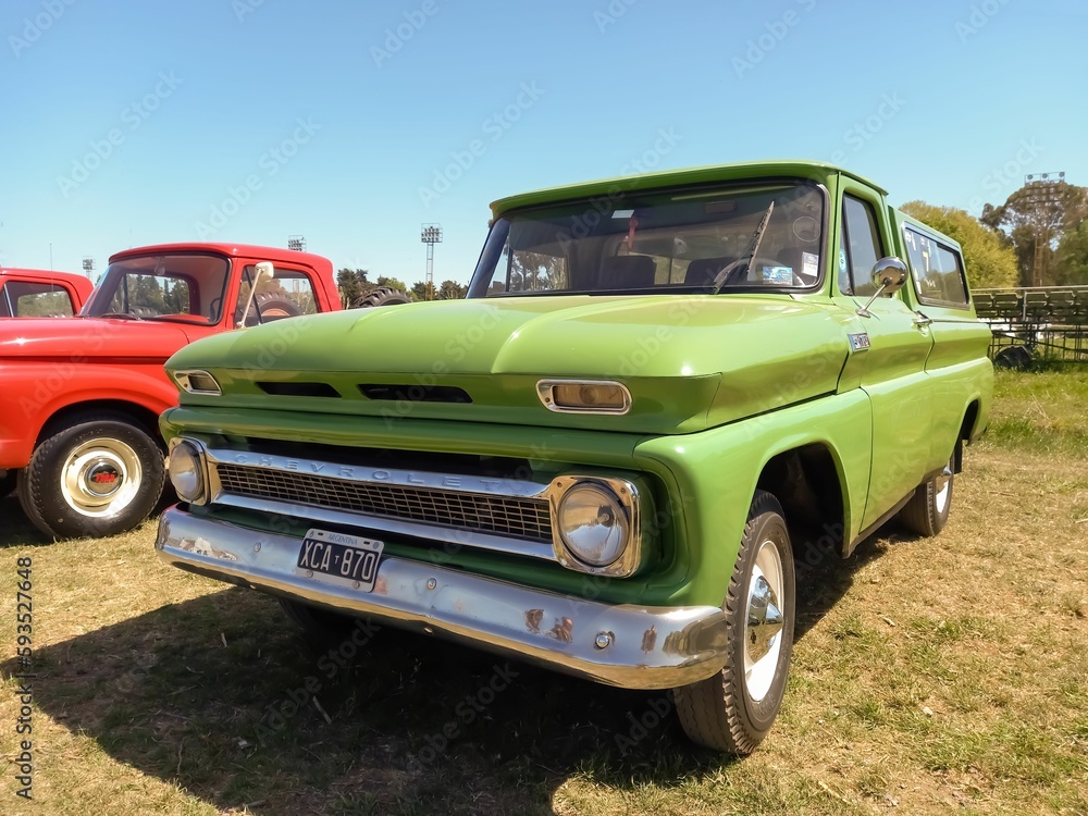 old 1965 Chevrolet C10 Apache pickup truck in the countryside ...