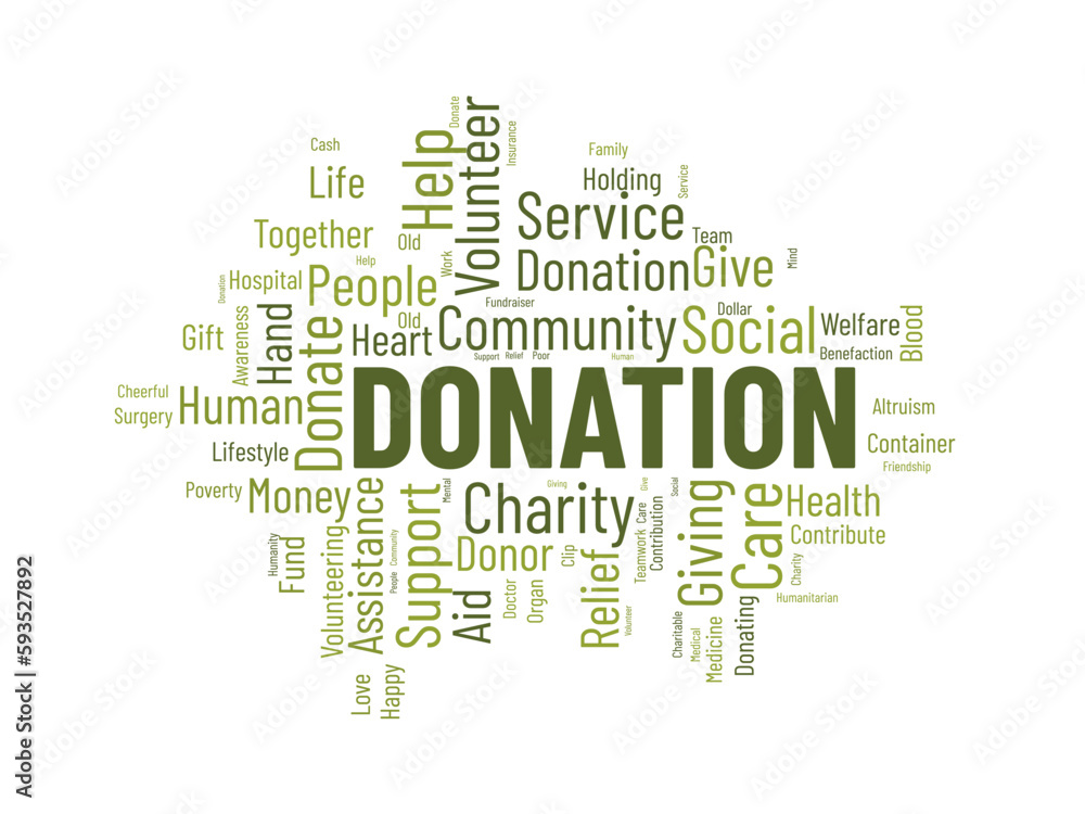 Word cloud background concept for DONATION. charity support, finance contribution help of community fundraising. vector illustration. Word cloud background concept for DONATION. charity support, finance contribution help of community fundraising. vector illustration.