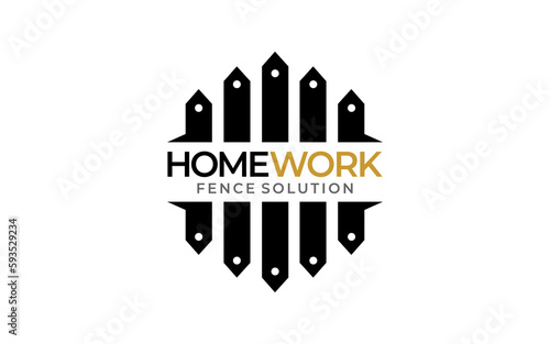 Illustration graphic vector of home fence solutions logo design template