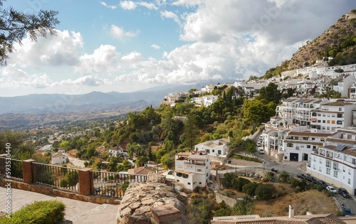 Fotografía The spanish white washed village of Mijas pueblo, Andalusia, Malaga province, Sp